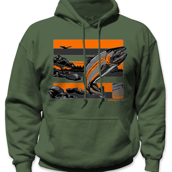 Steelhead Safety Hoodie - Orange/Reflective/Green