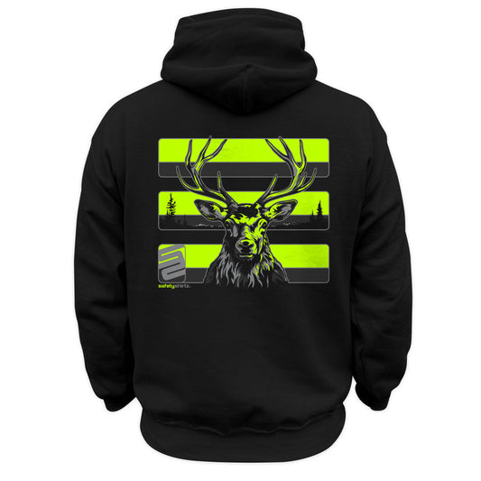 The Stag Safety Stripe Hoodie - Yellow/Reflective/Black