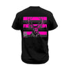 The Stag Safety Stripe Tee - Pink/Reflective/Black