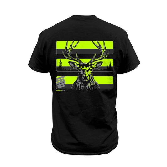 The Stag Safety Stripe Tee - Yellow/Reflective/Black