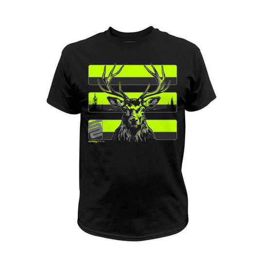The Stag Safety Stripe Tee - Yellow/Reflective/Black