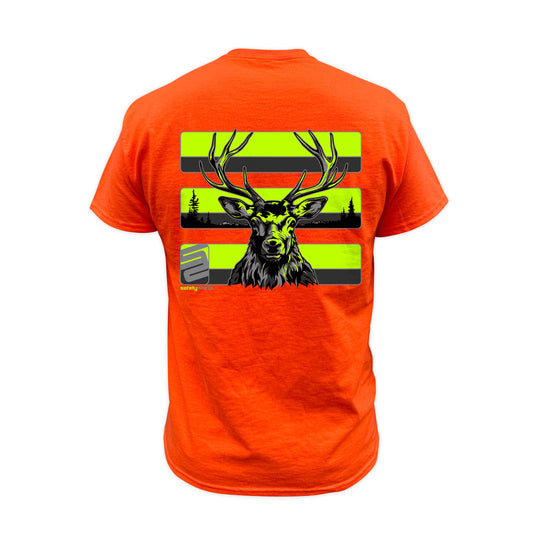 The Stag Safety Stripe Tee - Yellow/Reflective/Orange