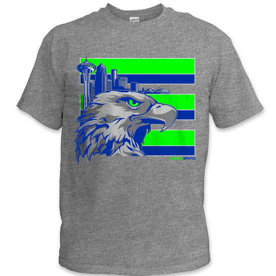 SafetyShirtz - Throwback Seattle Safety Shirt - Green/Blue/Sport Gray