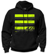 Topo Hi-Vis Safety Stripe Hoodie - Neon Yellow/Reflective/Black