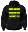 Topo Hi-Vis Safety Stripe Hoodie - Neon Yellow/Reflective/Black