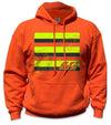 Topo Hi-Vis Safety Stripe Hoodie - Neon Yellow/Reflective/Orange