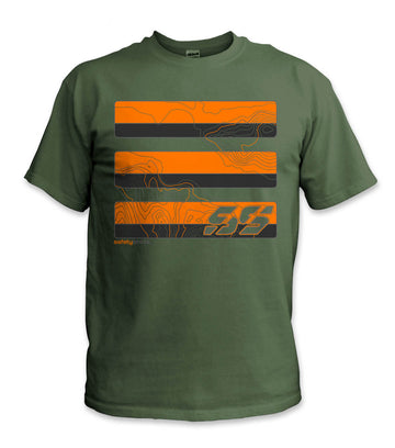 Topo Safety Shirt - Neon Orange/Black Reflective/Military Green