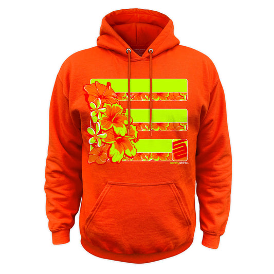 Tropic Heat Safety Stripe Hoodie - Yellow/Orange