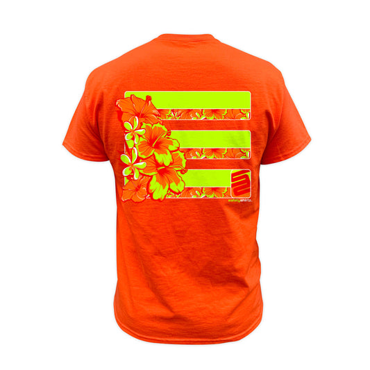Tropic Heat Safety Stripe Tee - Yellow/Orange