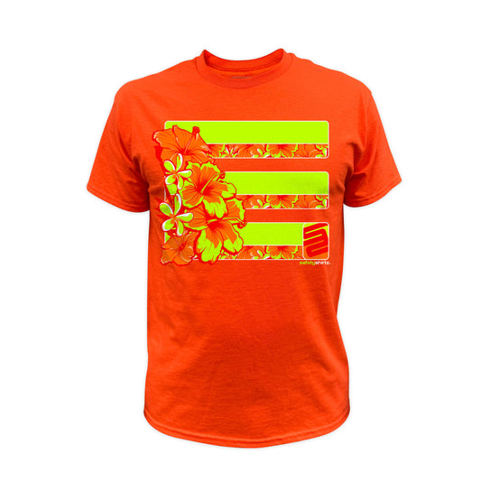 Tropic Heat Safety Stripe Tee - Yellow/Orange