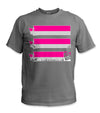 Washington State Hi-Vis Safety Stripe Tee - Neon Pink/Gray/Charcoal