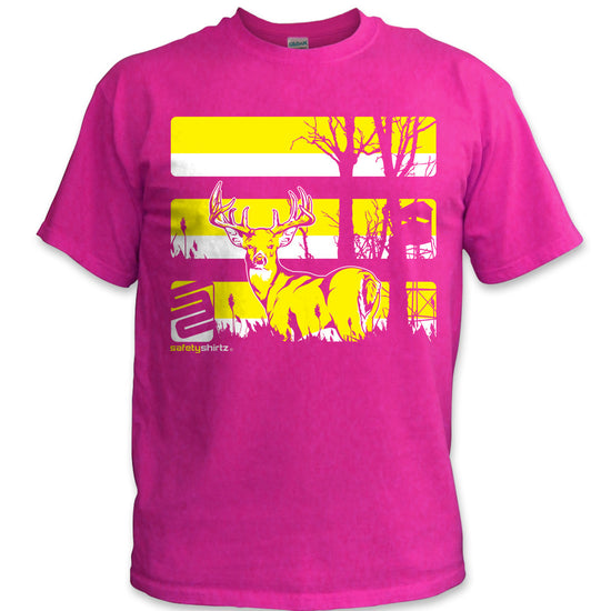 Youth Buck Safety Shirt - Yellow/Pink