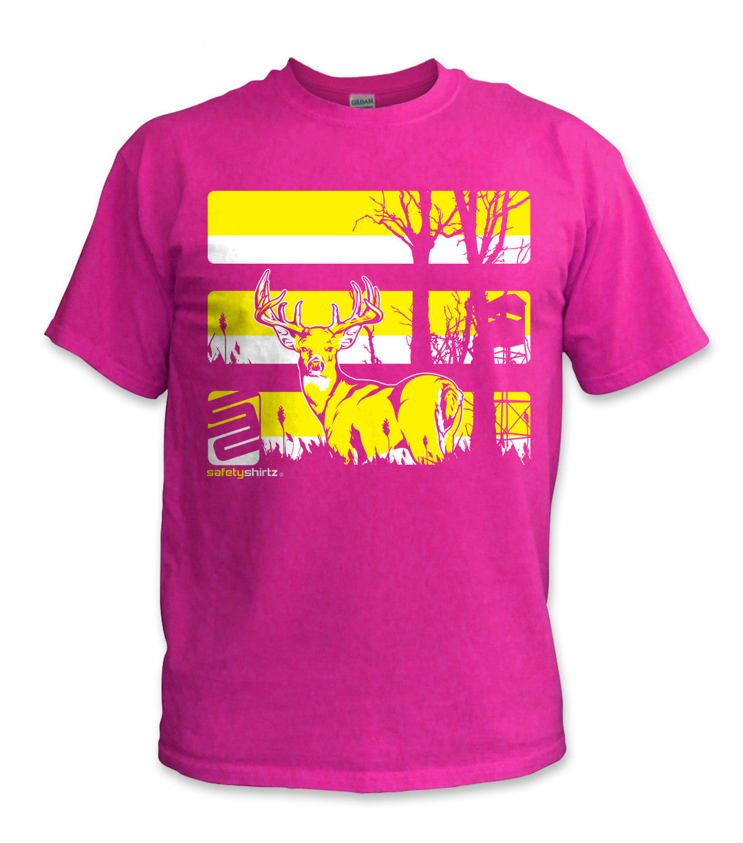 Youth Buck Safety Shirt - Yellow/Pink