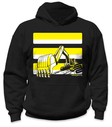 Youth Excavator Safety Hoodie - Yellow/Black