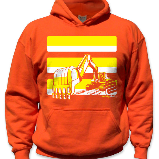 Youth Excavator Safety Hoodie - Yellow/Orange