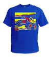 YOUTH Monster Truck Hi-Vis Safety Stripe Tee - Neon Yellow/Neon Red/Black