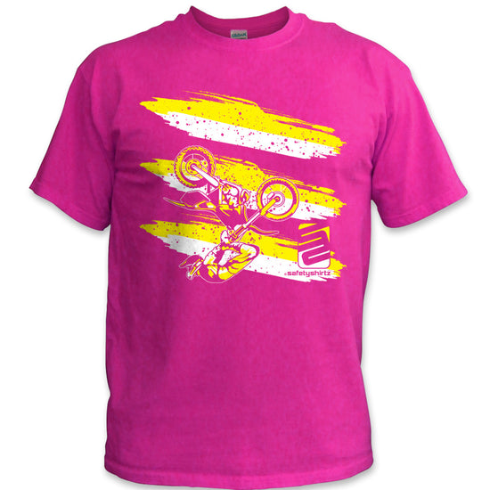  Youth Moto Safety Shirt - Yellow/Pink