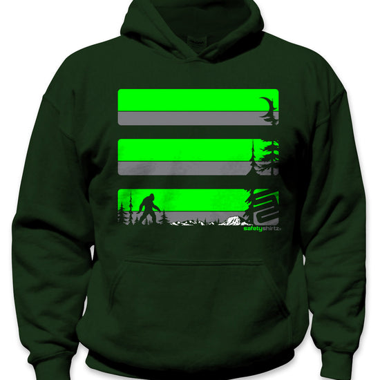 YOUTH Sasquatch Hi-Vis Safety Hoodie - Neon Green/Gray/Dark Green