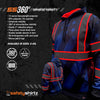 SS360º The Patriot - Blue - Enhanced Visibility - Reflective Safety Hoodie