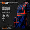 SS360º The Patriot - Blue - UPF 40 - Enhanced Visibility - Reflective Safety Shirt