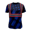 SS360º The Patriot - Blue - UPF 40 - Enhanced Visibility - Reflective Safety Shirt