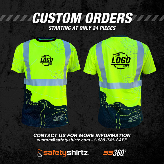 SS360º Topo Yellow Class 2 - Type-R - UPF 40 -  Reflective Safety Shirt - Custom Orders