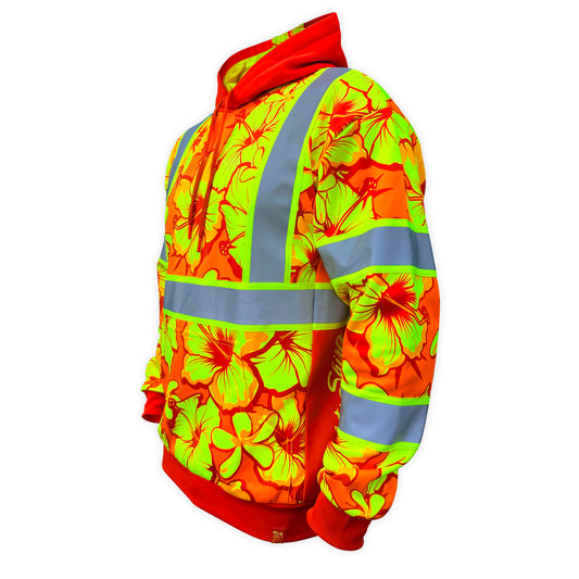 SS360º Tropic Heat - Orange - Type-R - Class 3 - Reflective Safety Hoodie