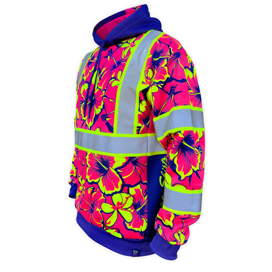 SS360º Tropic Heat - Pink - Type-O - Enhanced Visibility - Reflective Safety Hoodie