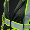 SS360º Stealth American Grit Zip-Up - Black - Type-O Reflective Safety Hoodie - Close-up